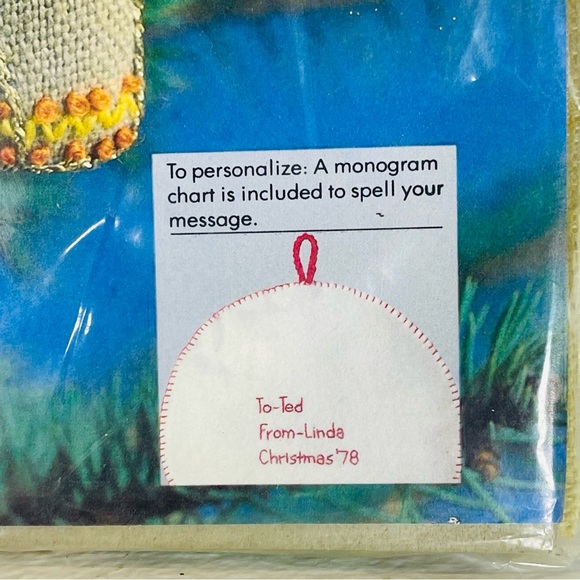 Vintage 1978 Crewel kit Christmas ornaments House Horse 7861 Columbia Minerva - Picture 4 of 10